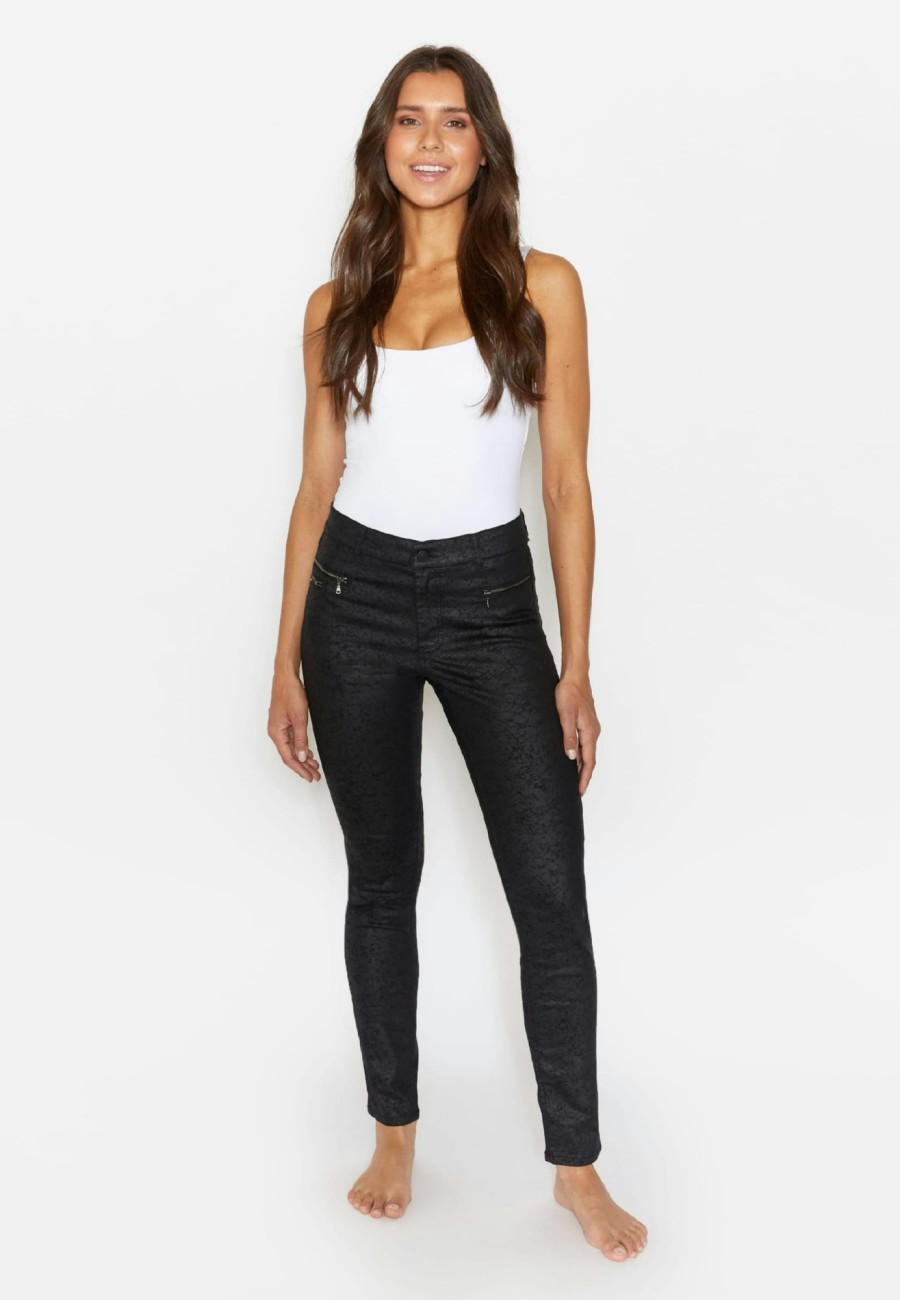 Angels Jeans Kunstlederhose Malu Zip | Malu