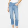 Angels Jeans Jeans Cici Crop Stitch Mit Fringe-Kante | Slim Fit