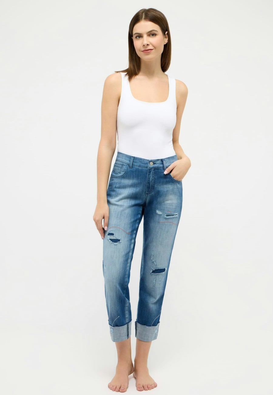 Angels Jeans Destroyed Jeans Darleen Crop Tu Fancy | Straight Fit