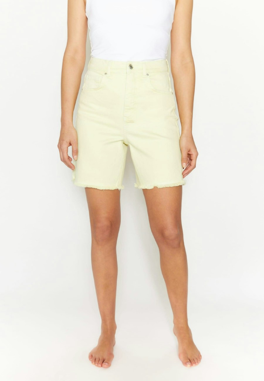 Angels Jeans Jeansshorts Mila In Unifarbenem Denim | Bermudas & Shorts