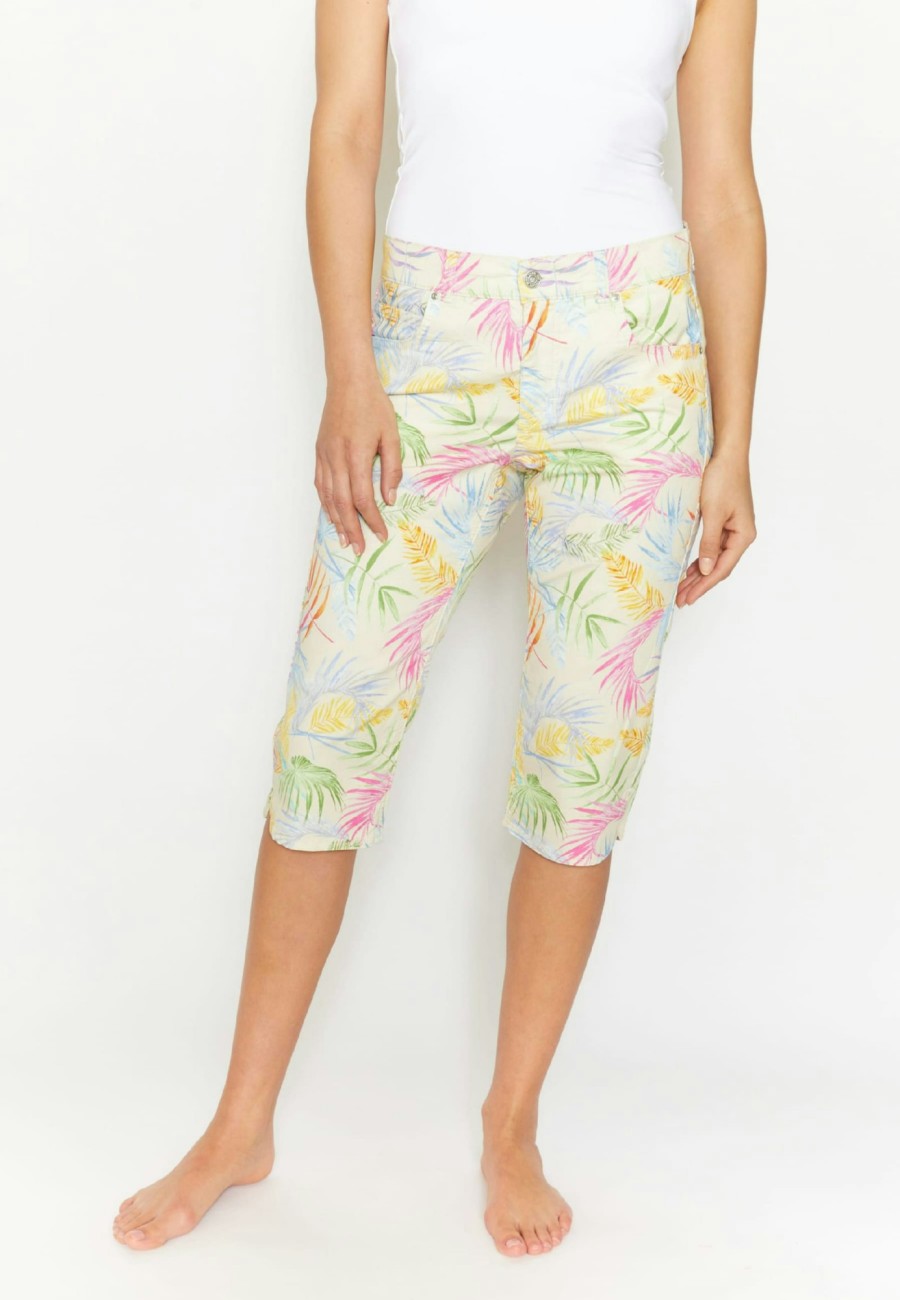 Angels Jeans Capri-Hose Capri Mit Palmen-Print | Capri