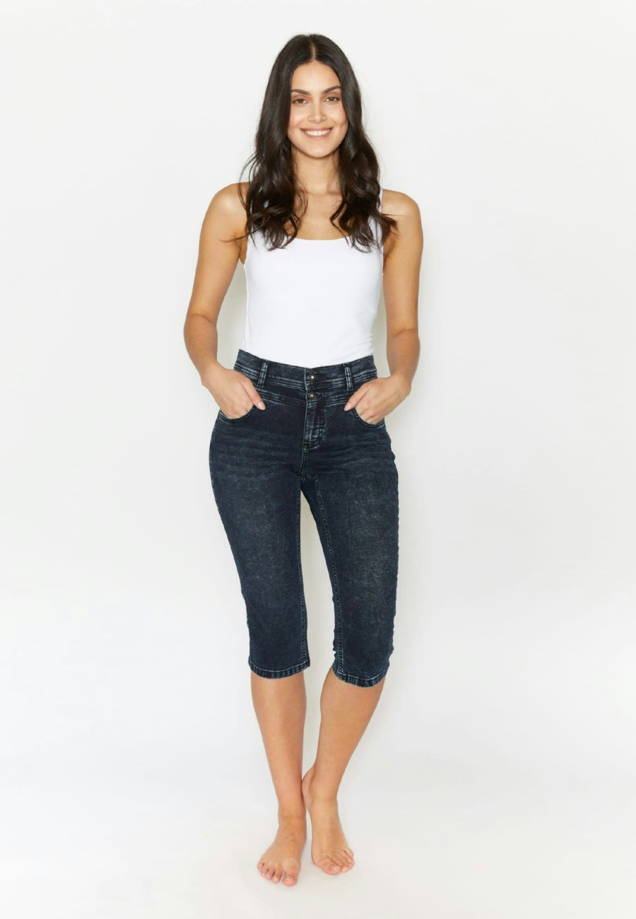 Angels Jeans Capri-Jeans Anacapri Button | Capri