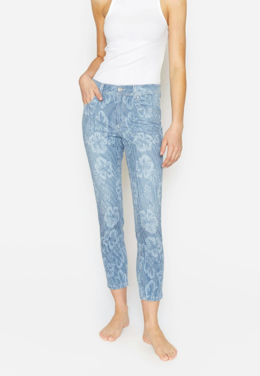 Angels Jeans Jeans Ornella Mit Blumen Und Streifen | Prints