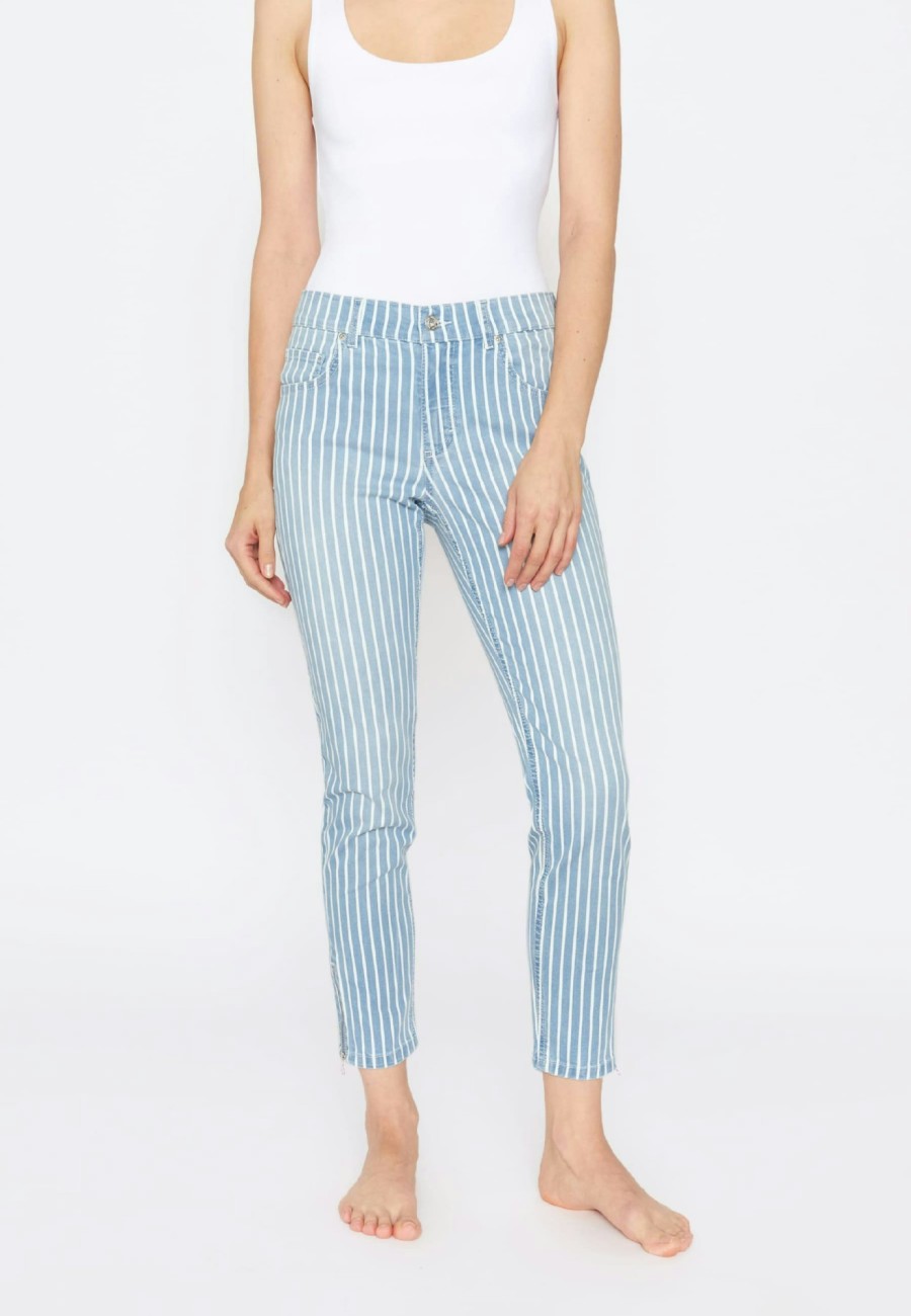 Angels Jeans Jeans Skinny Ankle Zip Mit Streifen | Prints