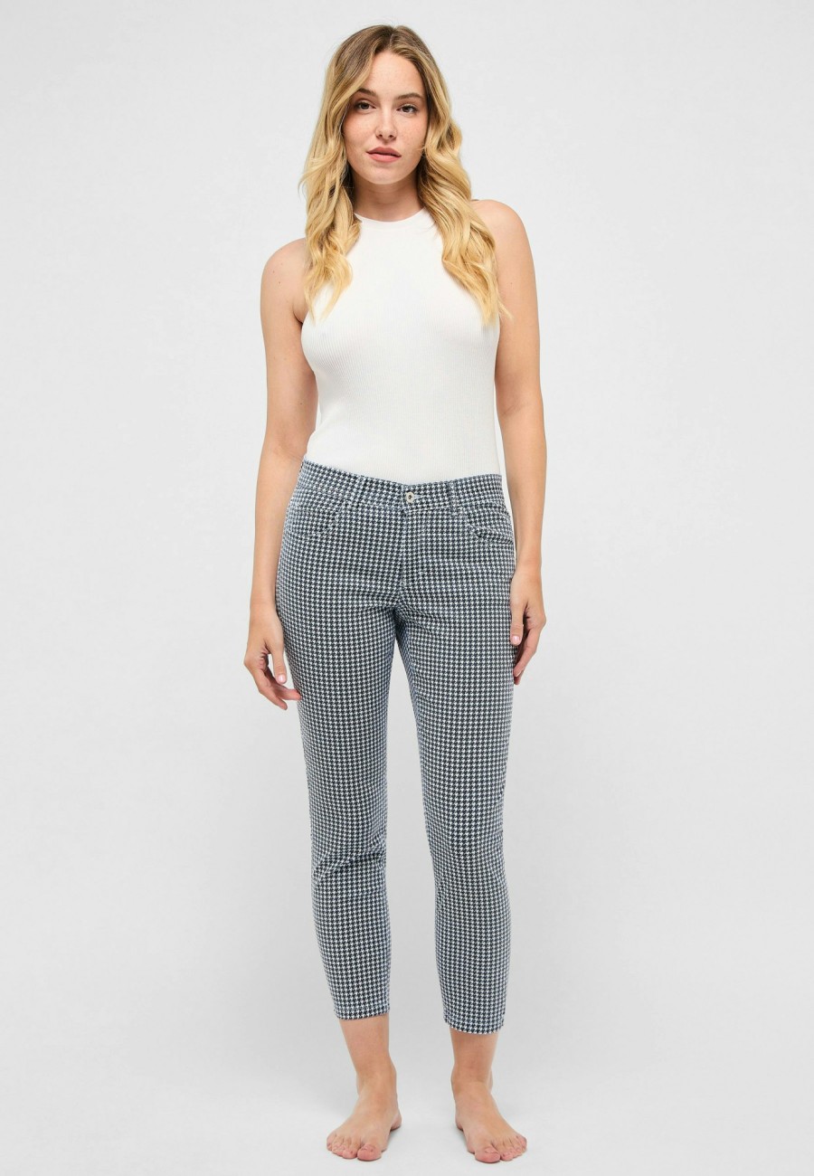 Angels Jeans Ornella Mit Hahnentritt-Muster | Slim Fit