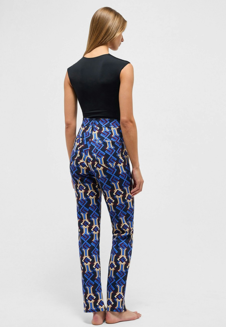 Angels Jeans Hose Slit Slim Mit Graphic Print | Prints