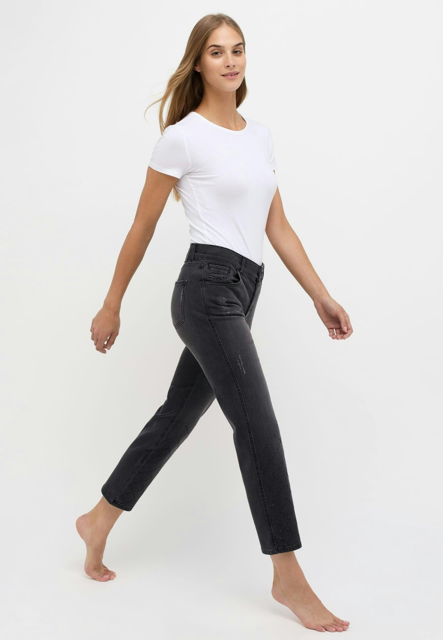 Angels Jeans Jeans Darleen Crop Diamond Mit Strass | Straight Fit