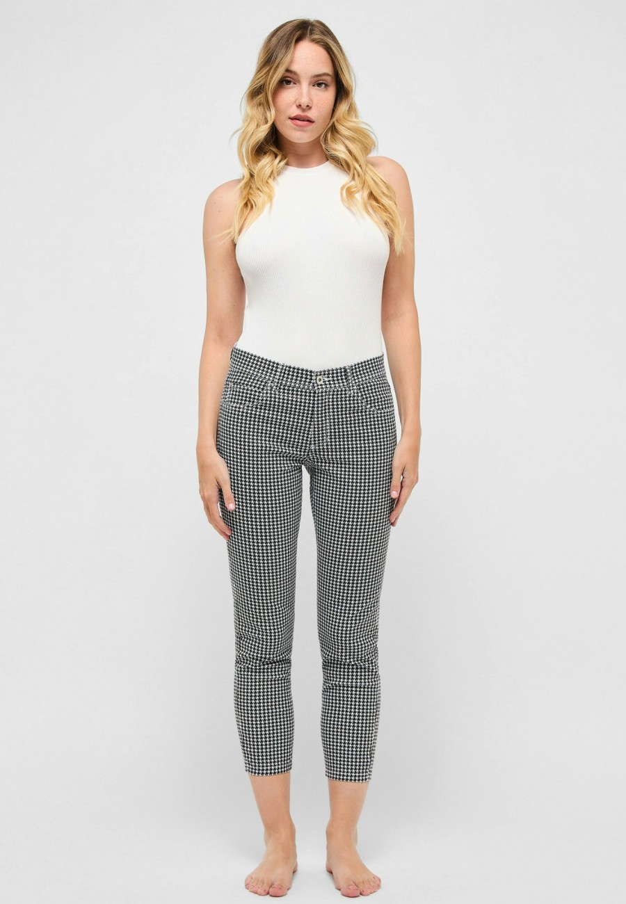 Angels Jeans Ornella Mit Hahnentritt-Muster | Slim Fit