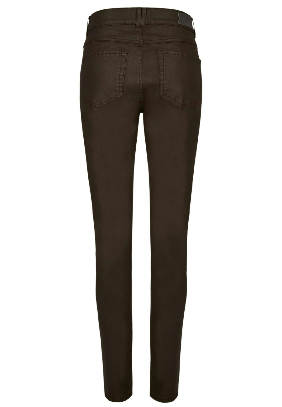 Angels Jeans Hose Skinny Button Mit Lederoptik | Skinny