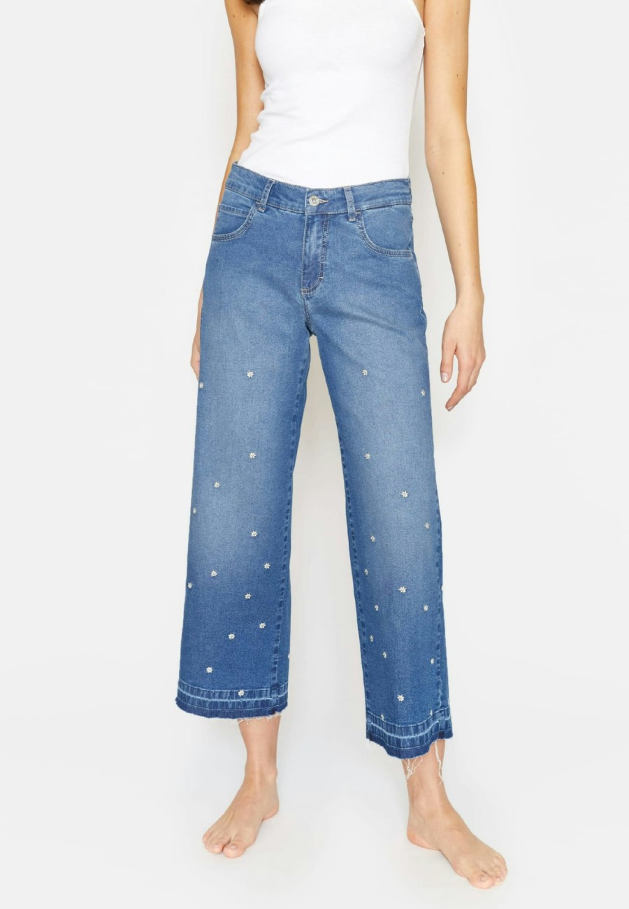 Angels Jeans Jeans Linn Stitch Flower Mit Blumenstickerei | Relaxed Fit