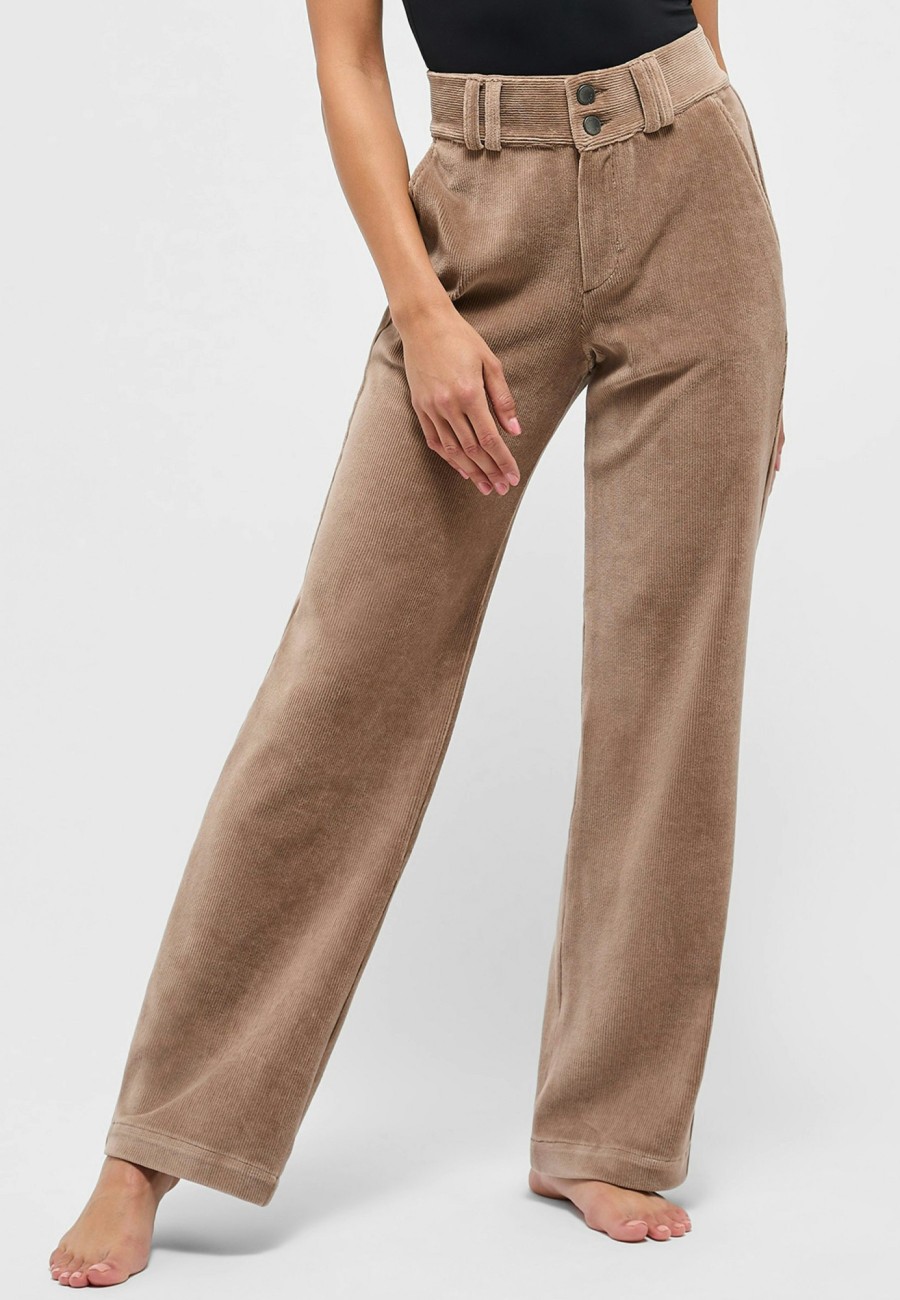 Angels Jeans Hose Button Wide Leg Mit Jersey Cord | Relaxed Fit