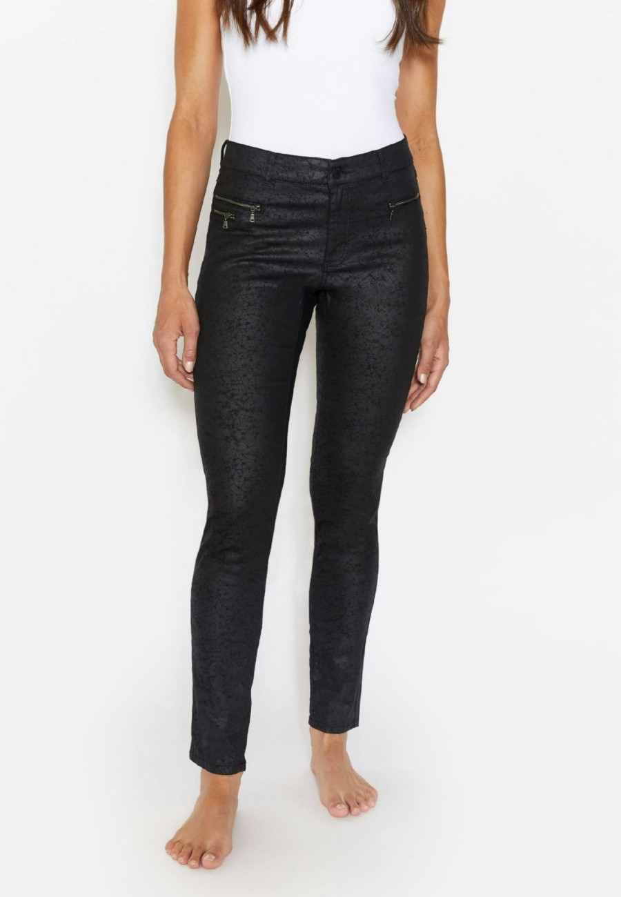 Angels Jeans Kunstlederhose Malu Zip | Slim Fit