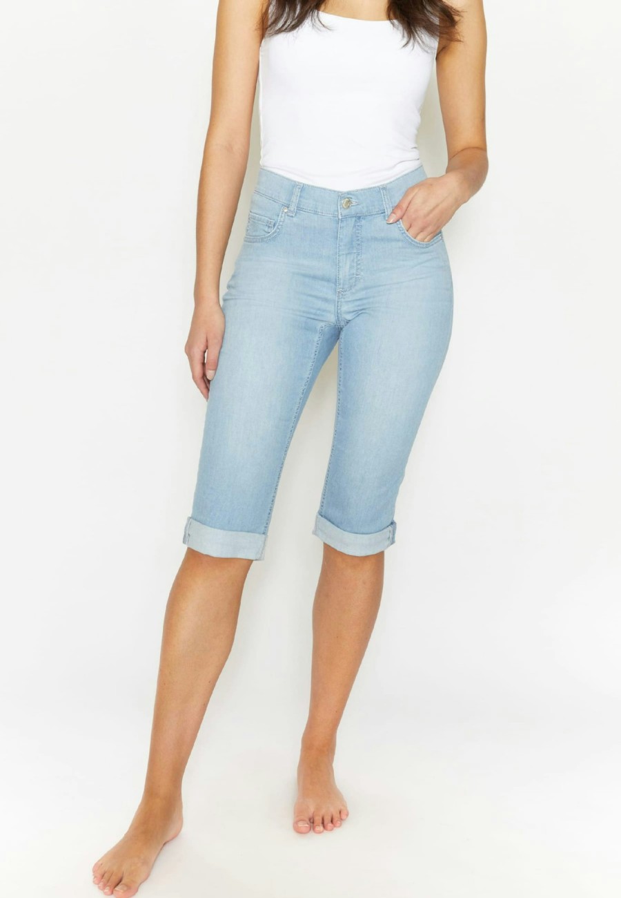 Angels Jeans Jeans Capri Tu Mit Used-Look | Slim Fit