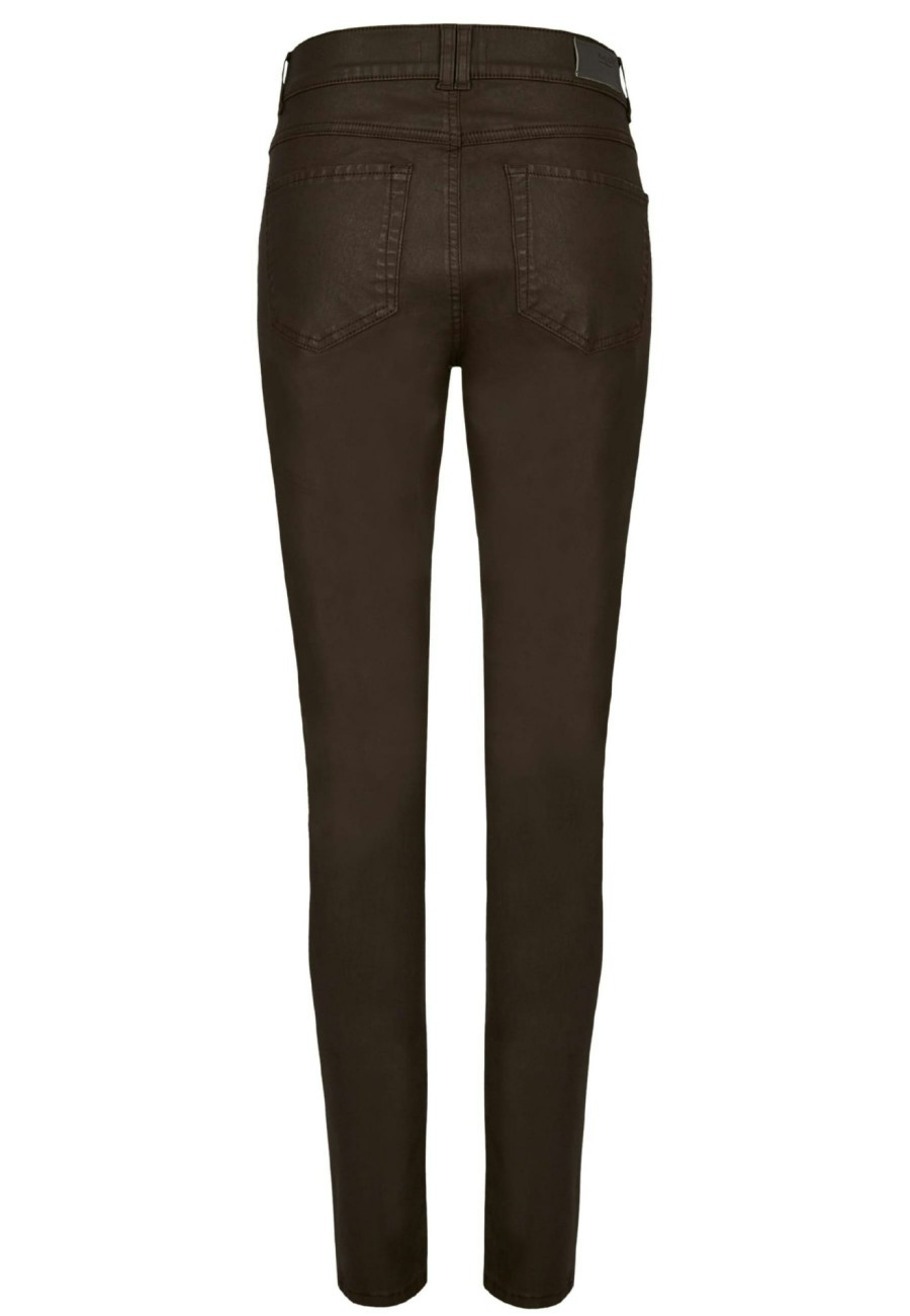 Angels Jeans Hose Skinny Button Mit Lederoptik | Slim Fit