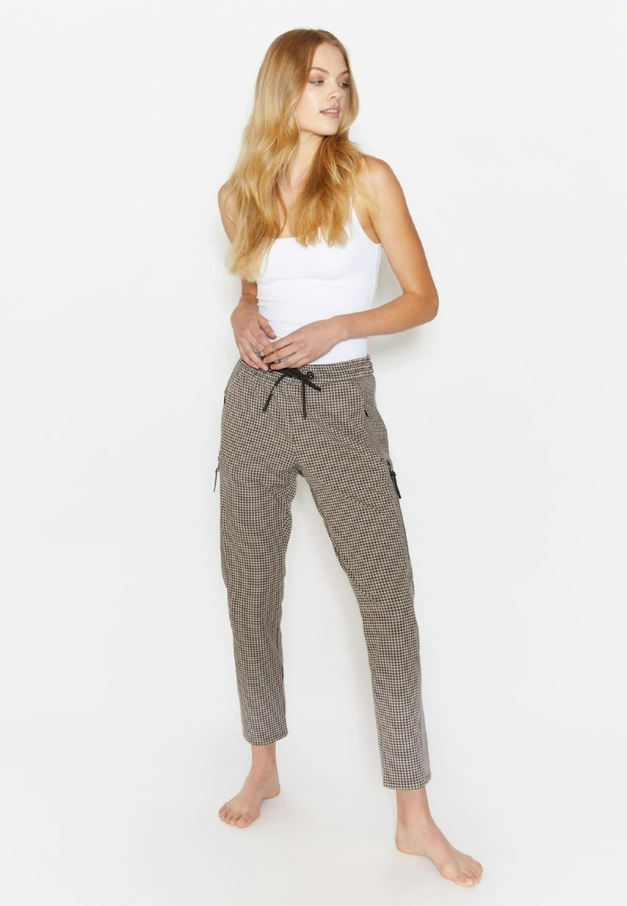 Angels Jeans Stoffhose Louisa Crazy Zip Mit Kariertem Allover-Muster | Prints