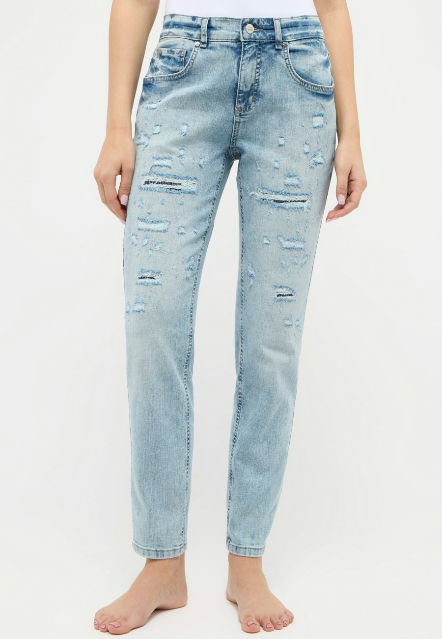 Angels Jeans Straight-Jeans Darleen Destroy Tape | Relaxed Fit