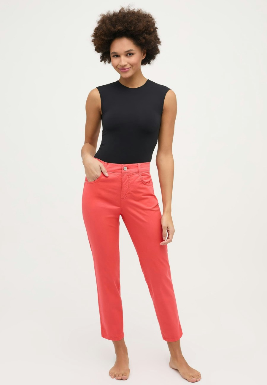 Angels Jeans Hose Cici Crop Slit Im Uni-Design | Slim Fit