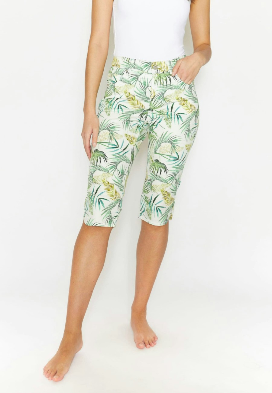 Angels Jeans Capri-Hose Capri Mit Palmen-Print | Capri