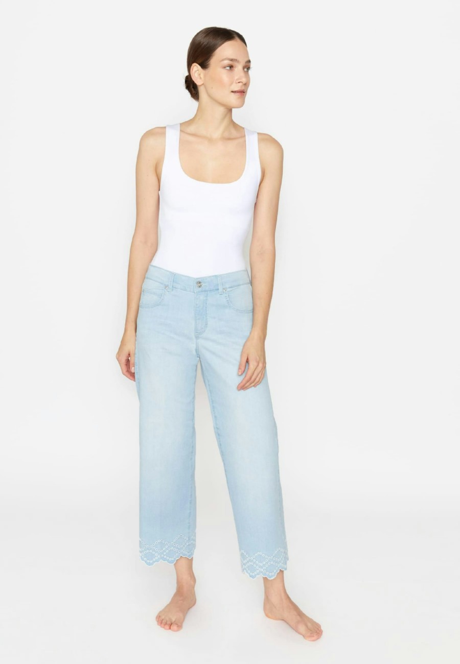 Angels Jeans Culotte Linn Stitch Mit Stickereien | Relaxed Fit